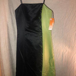 Black & Green Gem Prom Dress